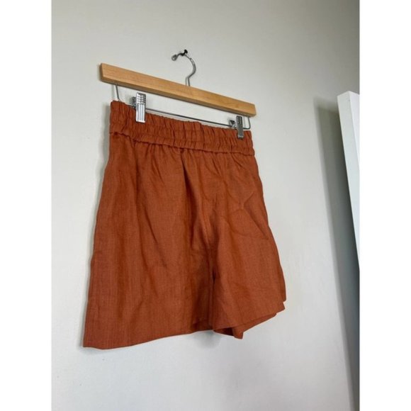 Rhode Kina Pull On Smocked Waist Mid Rise Short Women's Clove Size: XS NWT - Picture 3 of 8